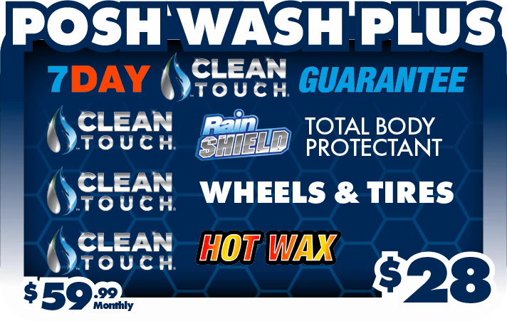 Posh Wash Plus - $28 - $59.99/month